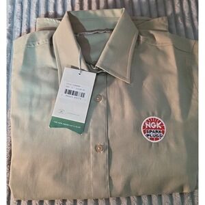 NGK SPARK PLUGS Button Down Shirt Sz Small LCW08366 Racing Import Auto Promo